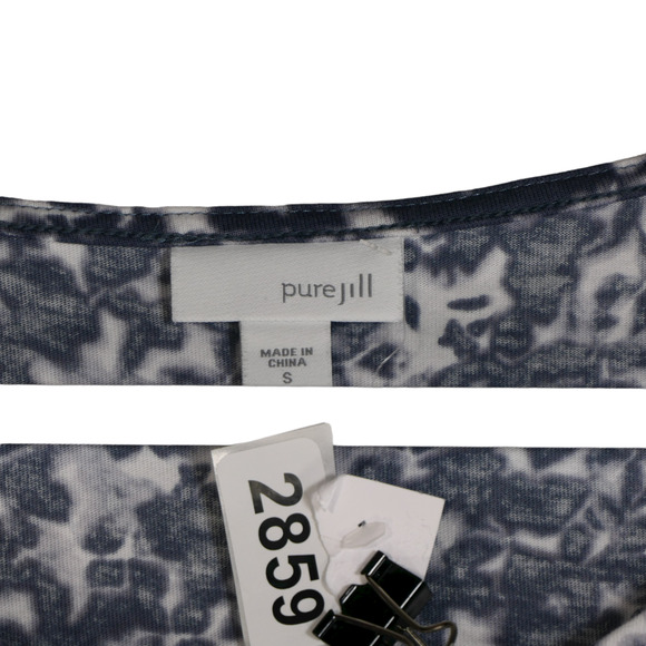 Pure Jill Blue Tie Dye T Shirt Dress Womens Small Blue Pockets New Without Tags - Picture 8 of 8